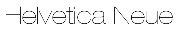 Helvetica Neue font preview
