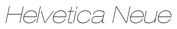Helvetica Neue font preview