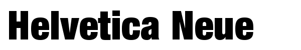 Helvetica Neue font preview