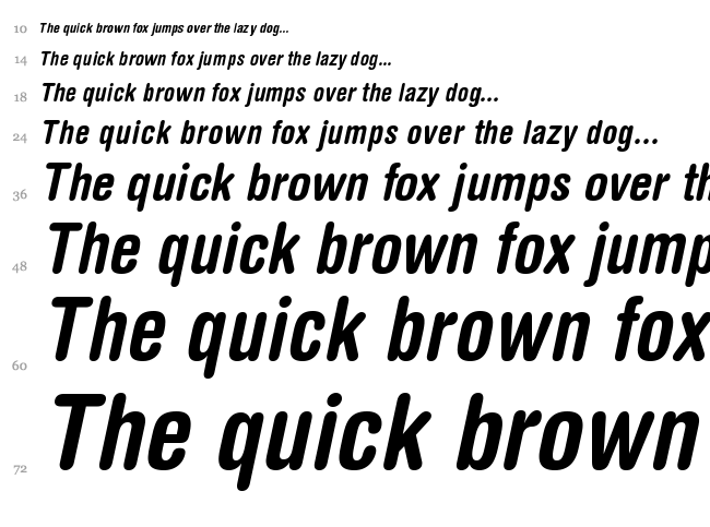 Helvetica Rounded font waterfall