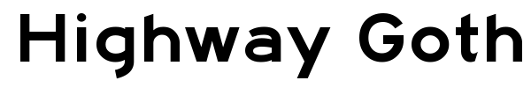 Highway Gothic font preview