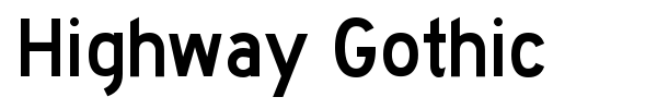 Highway Gothic font preview