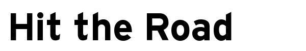 Hit the Road font