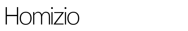 Homizio font preview