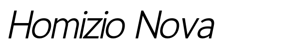 Homizio Nova font preview