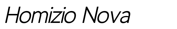 Homizio Nova font preview