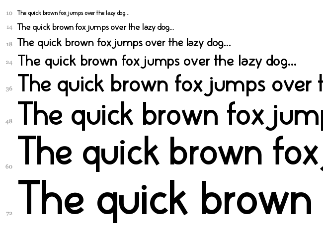 Huelic font waterfall
