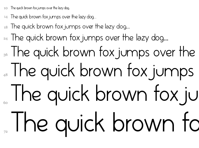 Huelic font waterfall