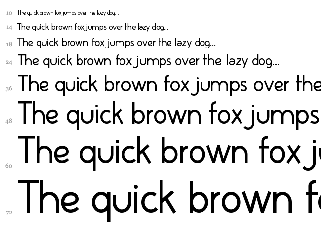 Huelic font waterfall