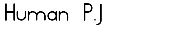 Human P.J font preview