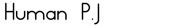 Human P.J font preview