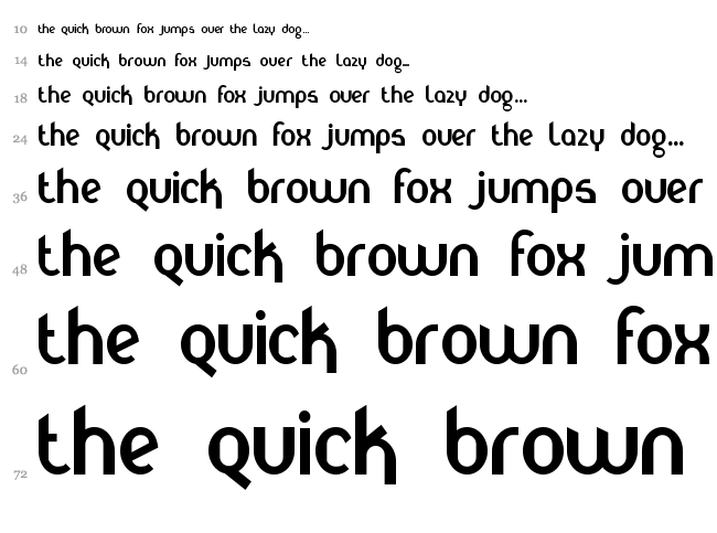 Hurray font waterfall
