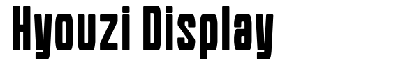 Hyouzi Display font
