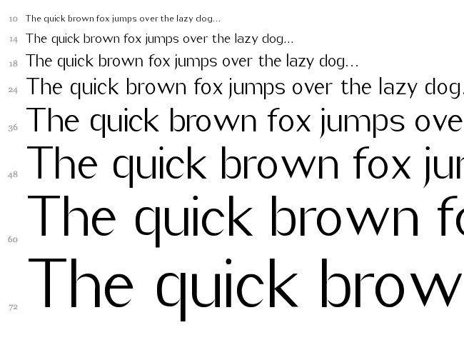 Imelda font waterfall