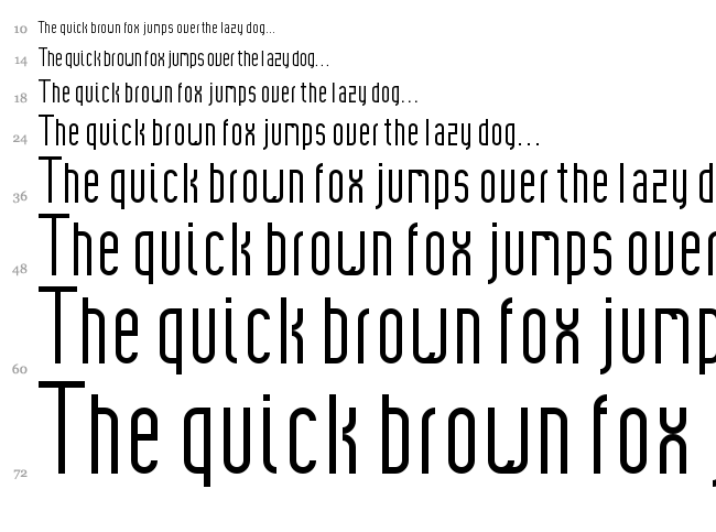 Ines font waterfall