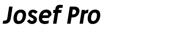 Josef Pro font preview
