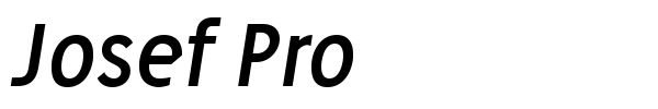 Josef Pro font preview