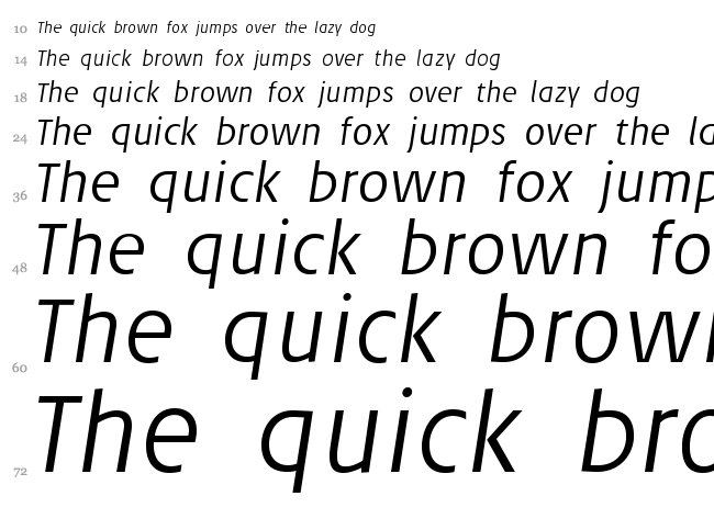Josef Pro font waterfall
