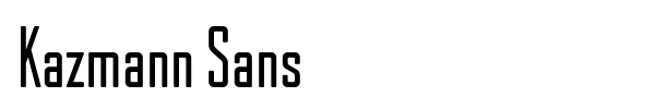 Kazmann Sans font
