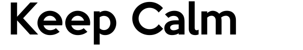 Keep Calm font