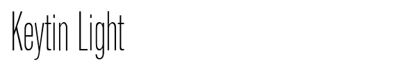 Keytin Light font