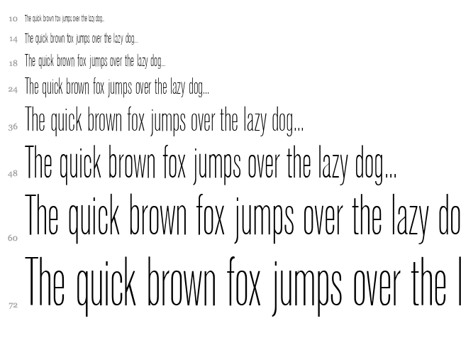 Keytin Light font waterfall