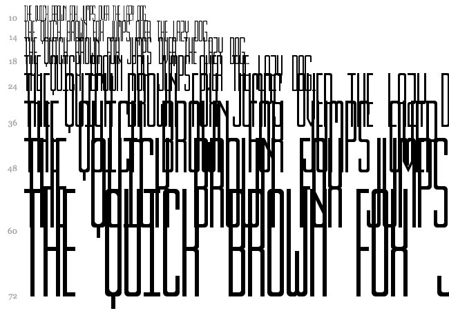 Kibby Sans font waterfall