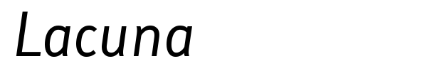 Lacuna font preview