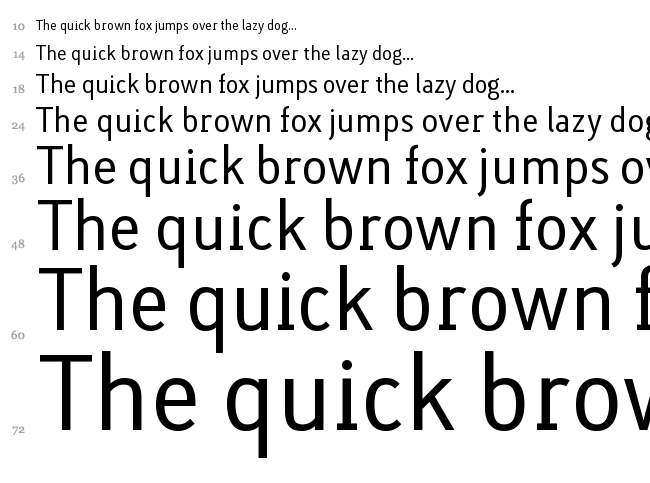 Lacuna font waterfall