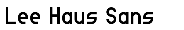 Lee Haus Sans font preview