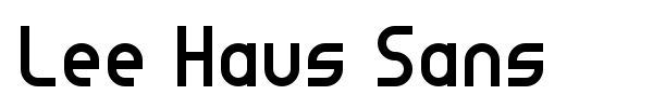 Lee Haus Sans font preview