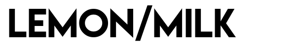 Lemon/Milk font preview