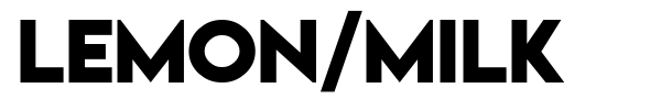 Lemon/Milk font preview