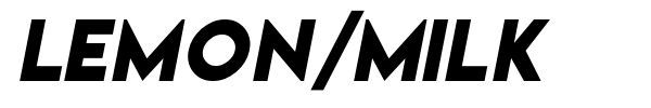 Lemon/Milk font preview