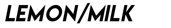 Lemon/Milk font preview