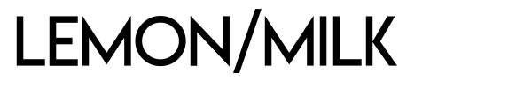 Lemon/Milk font preview