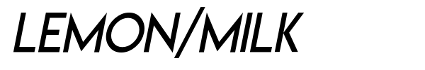 Lemon/Milk font preview