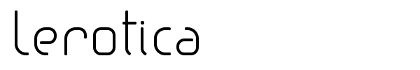 Lerotica font