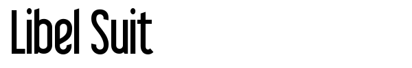 Libel Suit font