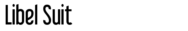 Libel Suit font preview