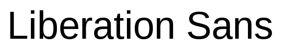 Liberation Sans font