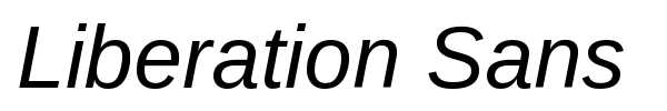 Liberation Sans font preview