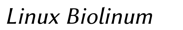 Linux Biolinum font