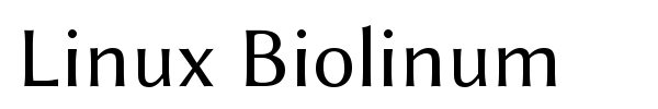 Linux Biolinum font preview