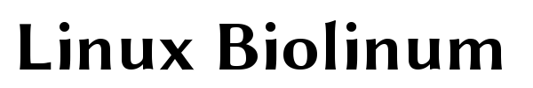 Linux Biolinum font preview