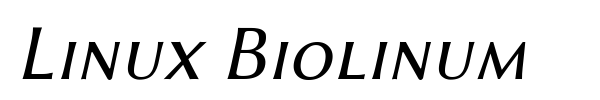 Linux Biolinum font preview