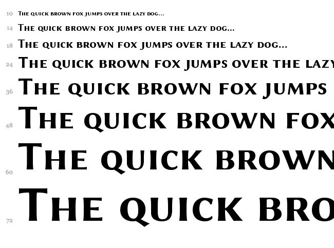 Linux Biolinum font waterfall