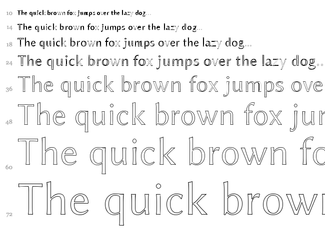 Linux Biolinum font waterfall