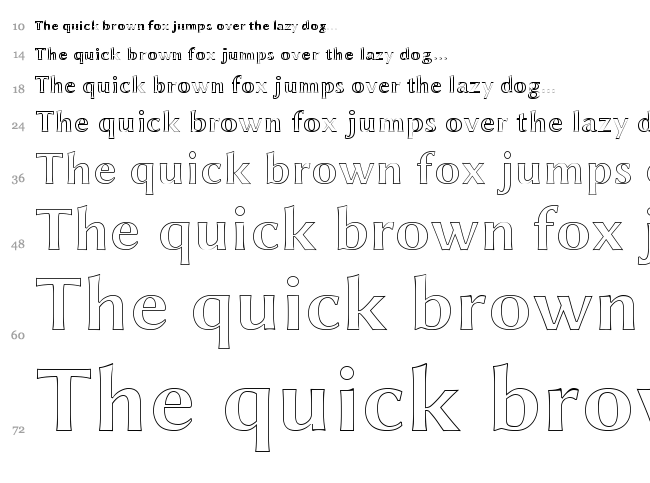 Linux Biolinum font waterfall