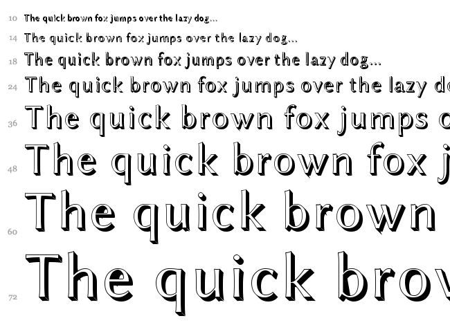 Linux Biolinum font waterfall